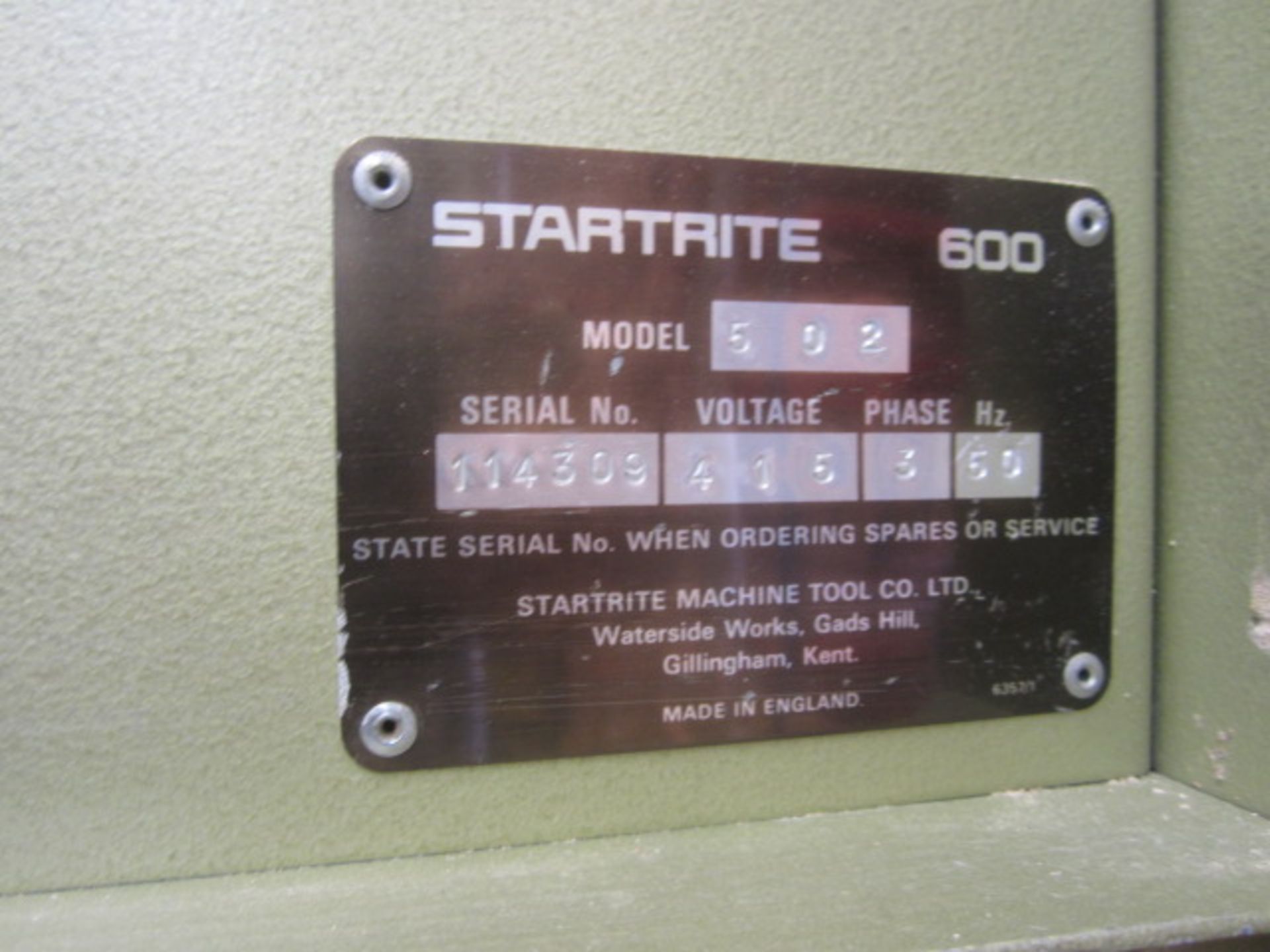 Startrite 502 vertical band saw, serial no: 114309 - Image 5 of 6