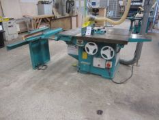 Wadkin split table 12" dimension circular saw, No PP741, ref no 78763 with table extension, 45°