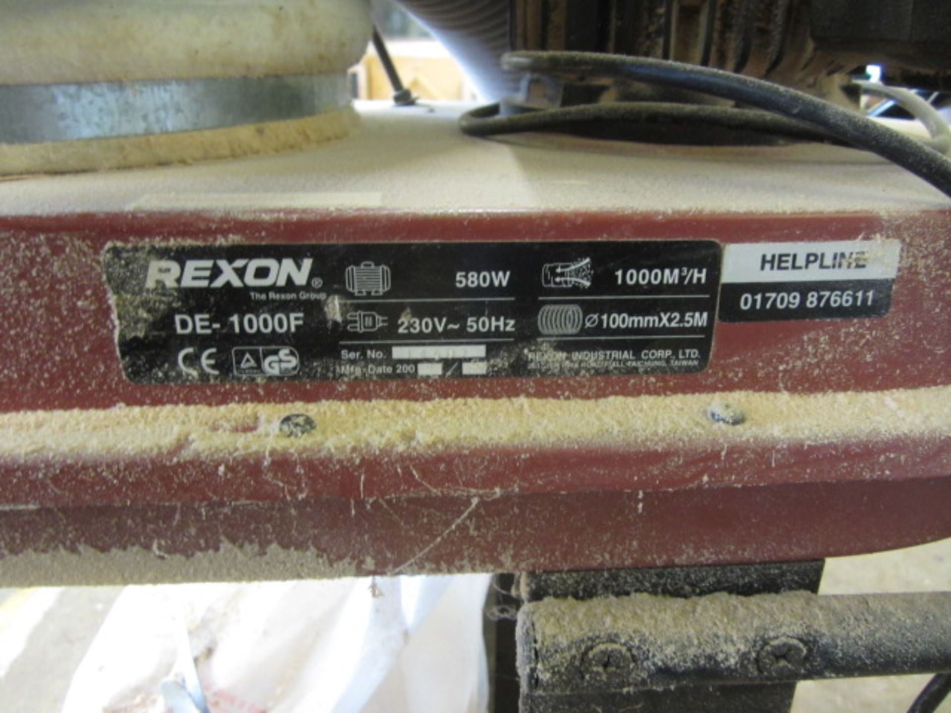 Rexon mobile single bag dust extractor, model DE-1000F, serial number 14607 - Image 4 of 4