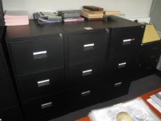 3 x metal 3 drawer filing cabinets