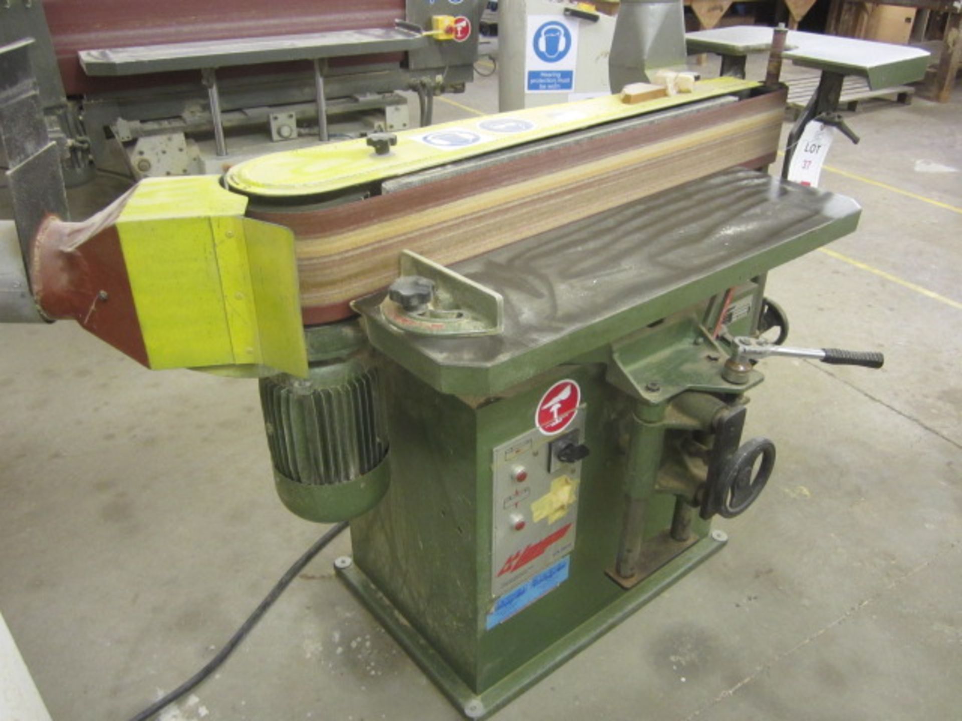 LASM 6" belt sander, with spindle sander, model NTS 1000C, serial no: 1097302 (1987). **NB: this - Image 2 of 5