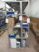 14 x bays of light duty racking, approx. sizes: 2 x 4m x 300mm x height: 2m / 1 x 5m x 600mm x