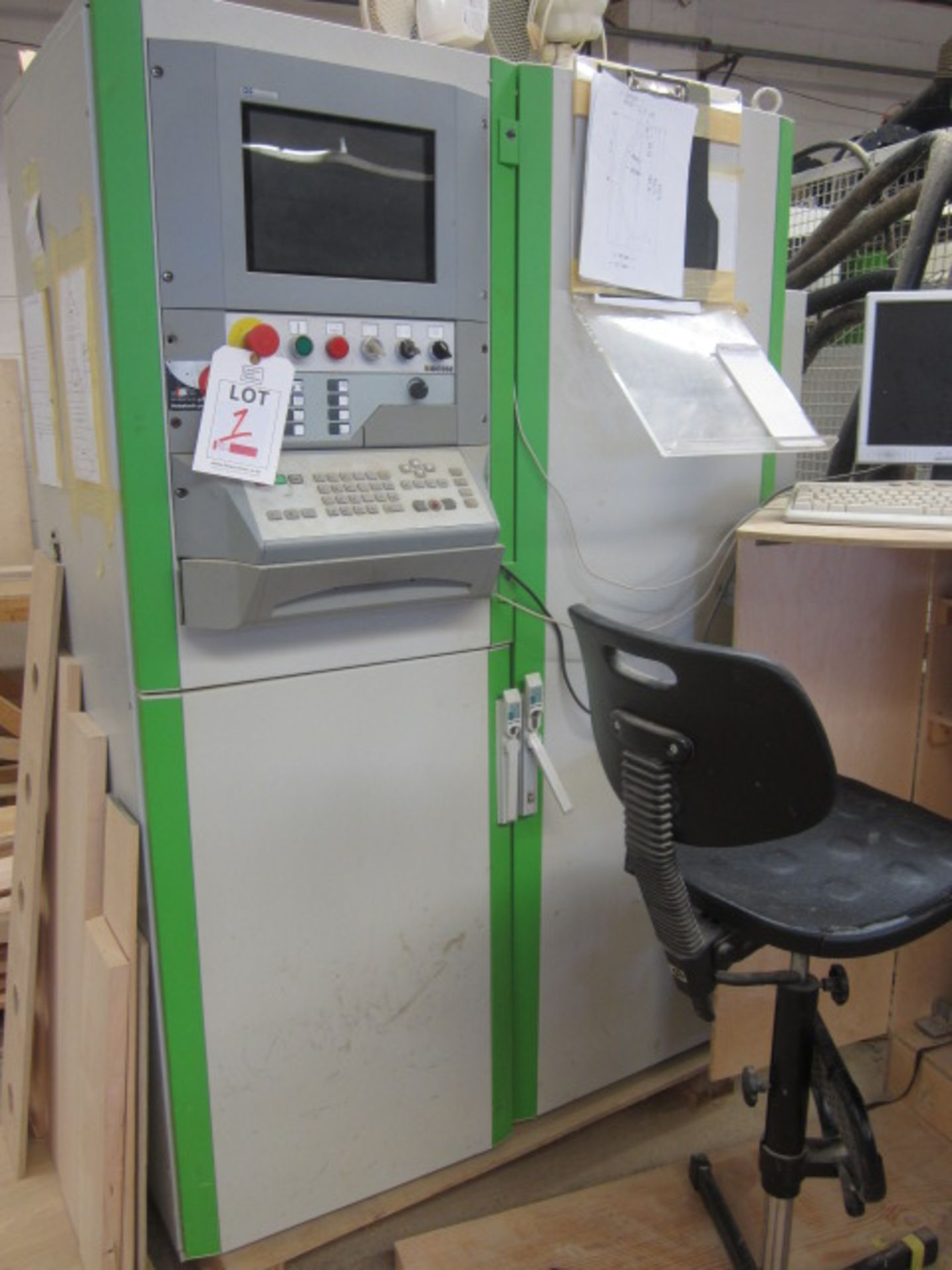 Biesse Rover 30 CNC vertical router, with drill head, serial no: 114455 (2001), CN XNC control, X. - Image 3 of 10