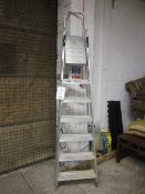 Aluminium step ladder, 7 tread (not EN marked). **Located on mezzanine floor - A work Method