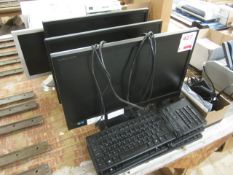 4 x assorted TFT's, 3 x keyboards, 2 x telephone headsets