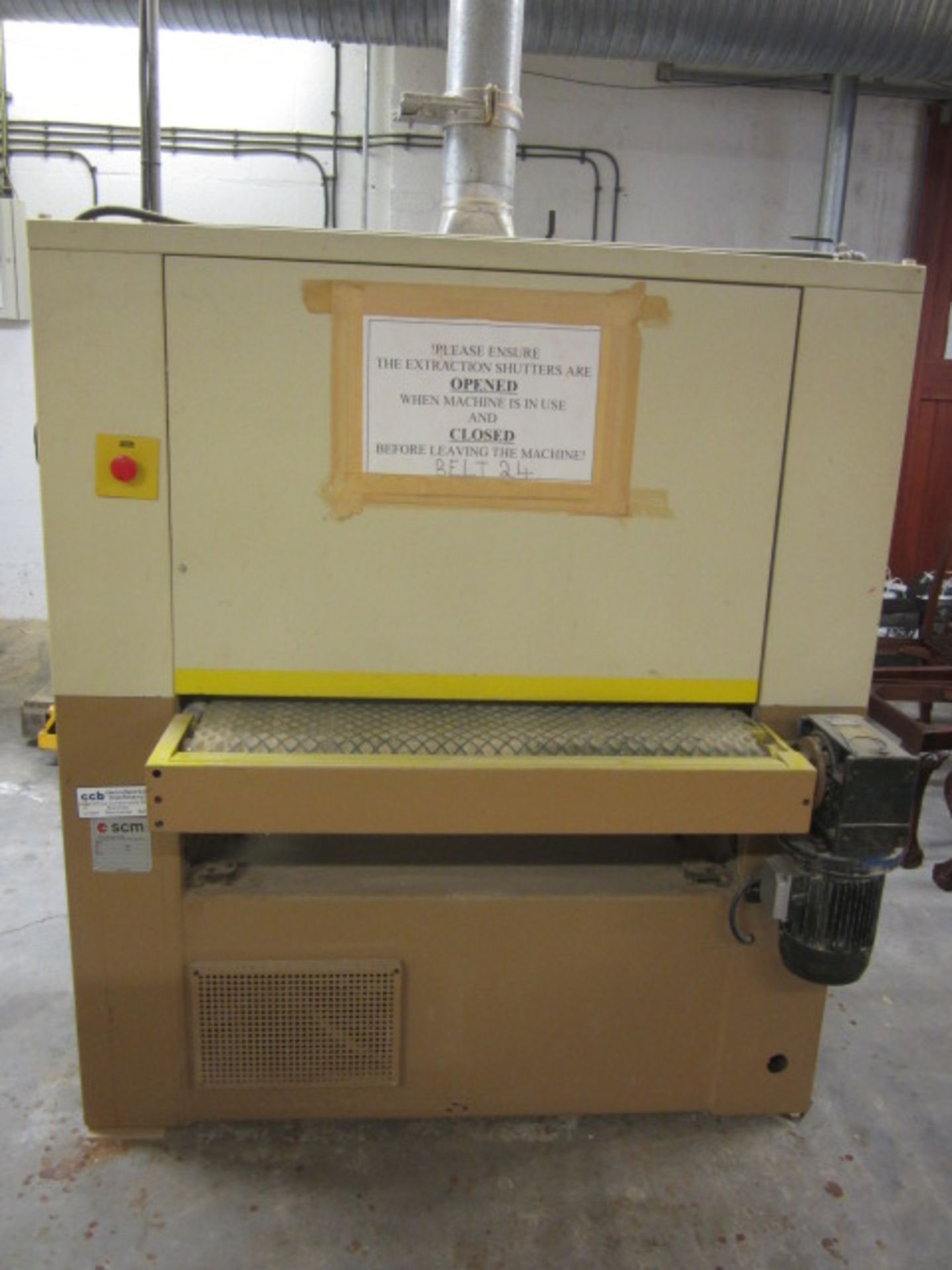 SCM UNO 900m single drum belt sander, serial no: AE003039. *A work Method Statement and Risk - Image 5 of 5