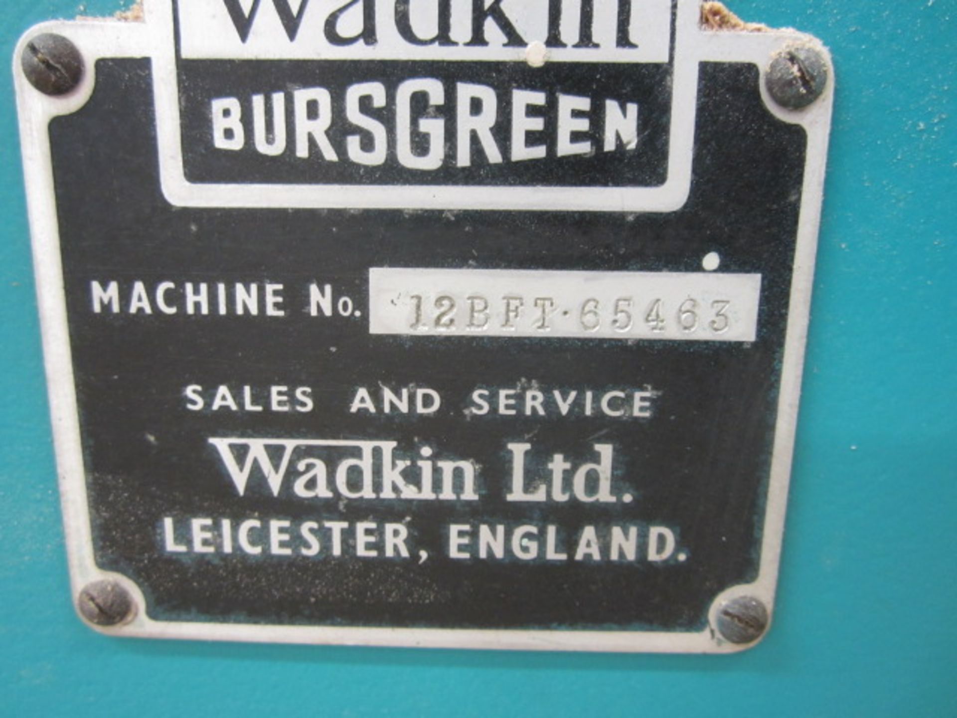 Wadkin Bursgreen 12" planer, serial no: 12BFT65463 with S10 brake - Image 2 of 4