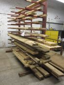 Quantity of assorted hardwood stock, as lotted (excluding racks)