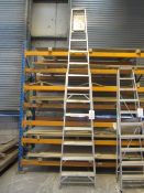 Aluminium step ladder, 12 tread (not EN marked)