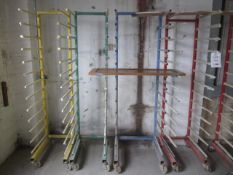 4 x metal frame mobile drying racks