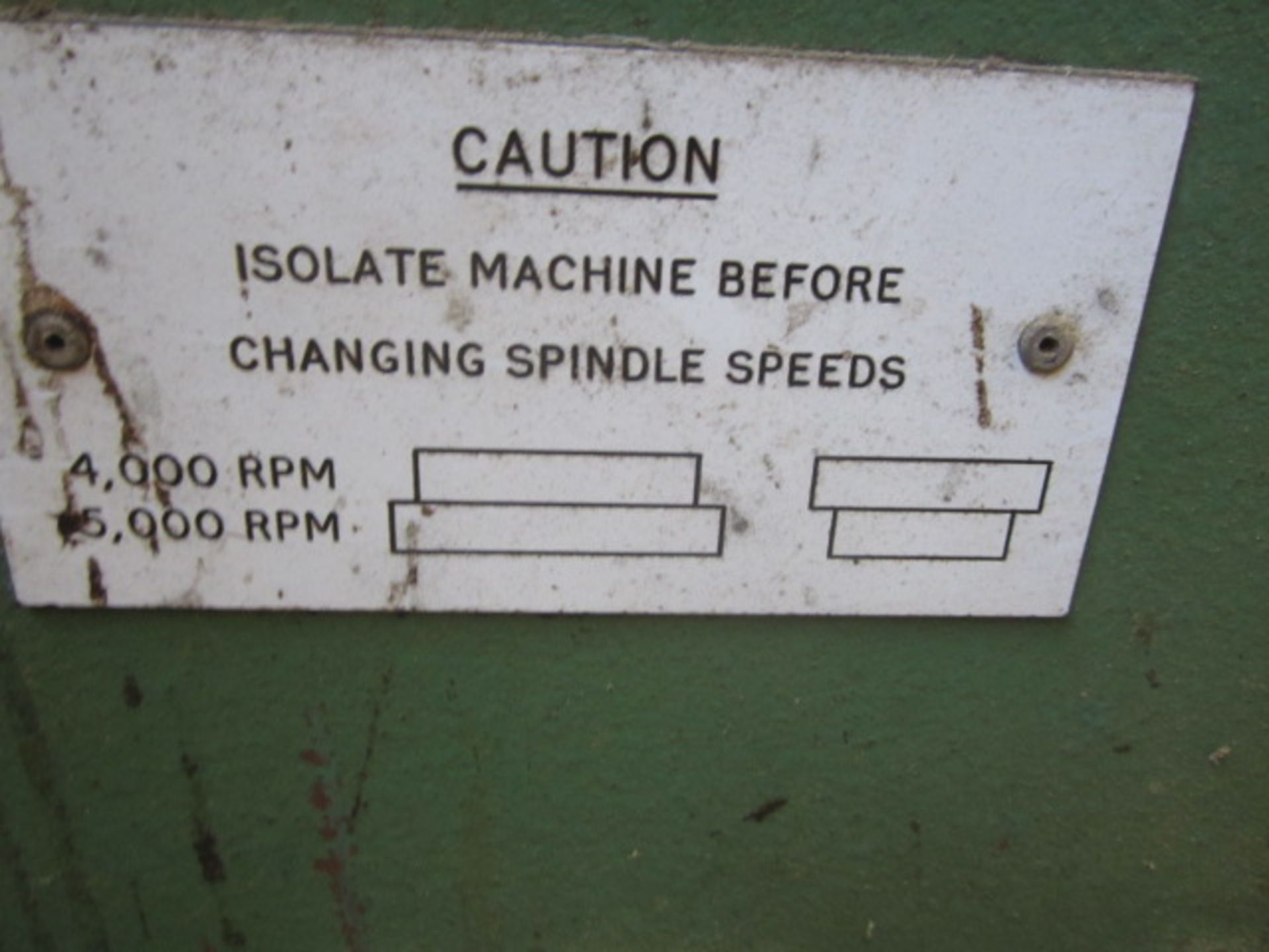 Modern spindle moulder, serial no: SPLM28983, Driv Loc electronic DC injection brake, mounted on - Image 4 of 4