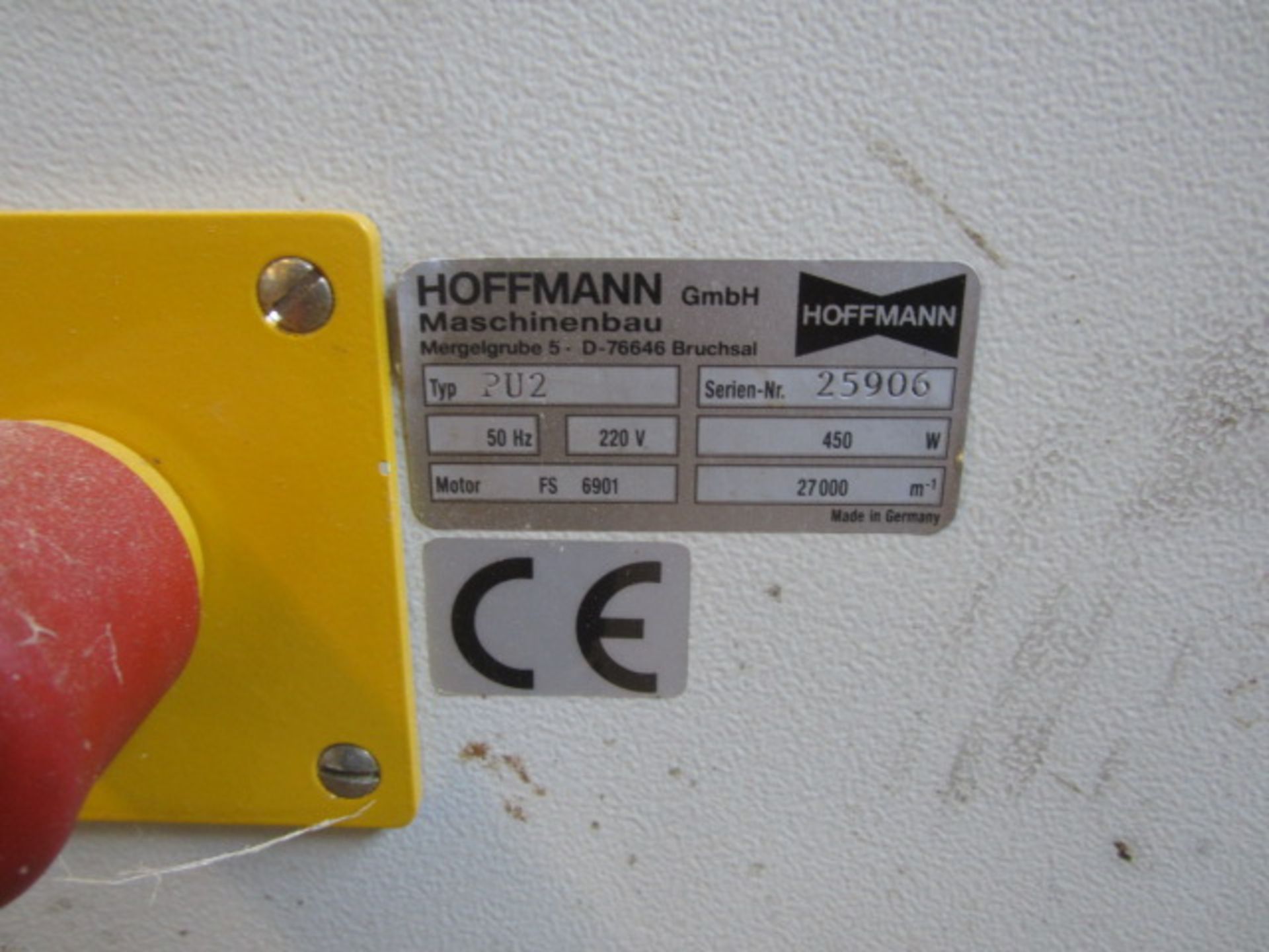 Hoffman edge cutter, type PU2, serial no: 25906, pneumatic clamping - Image 5 of 5