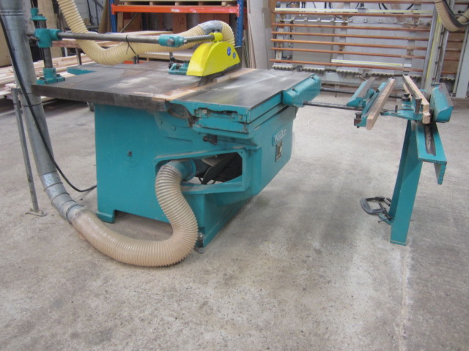 Wadkin split table 12" dimension circular saw, No PP741, ref no 78763 with table extension, 45° - Image 5 of 6