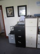 Metal 4 drawer filing cabinet, 3 drawer filing cabinet, 2 drawer storage unit