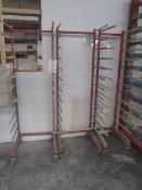 3 x metal frame mobile drying racks