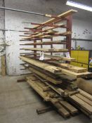 2 x metal frame single sided storage racks, approx. sixe 2.5m x 750mm x height: 2m (excluding