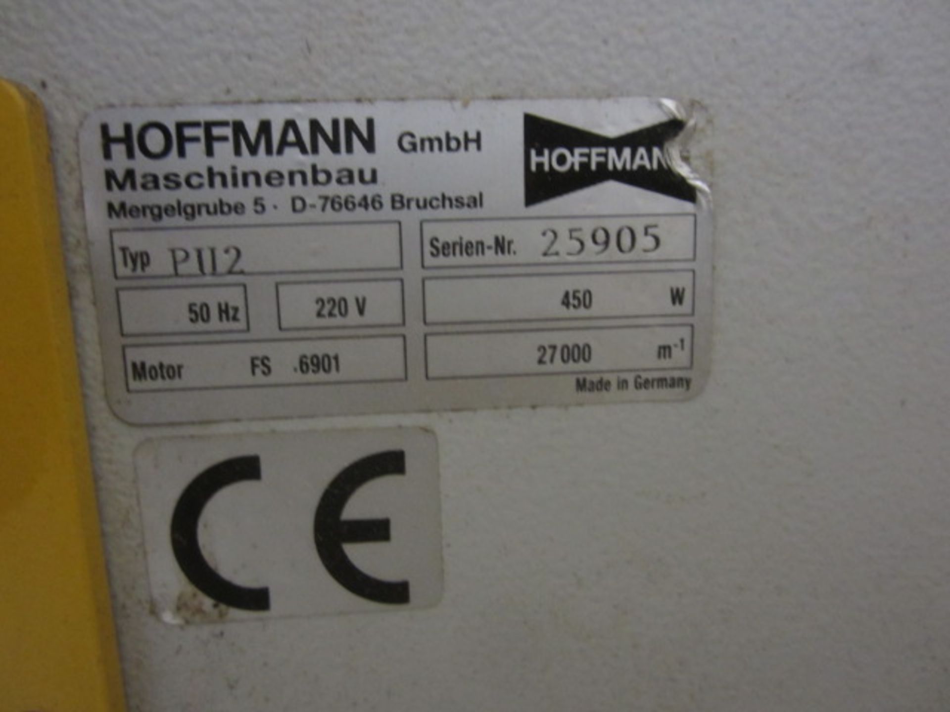 Hoffman edge cutter, type PU2, serial no: 25905, pneumatic clamping - unsure of working condition - Image 3 of 6