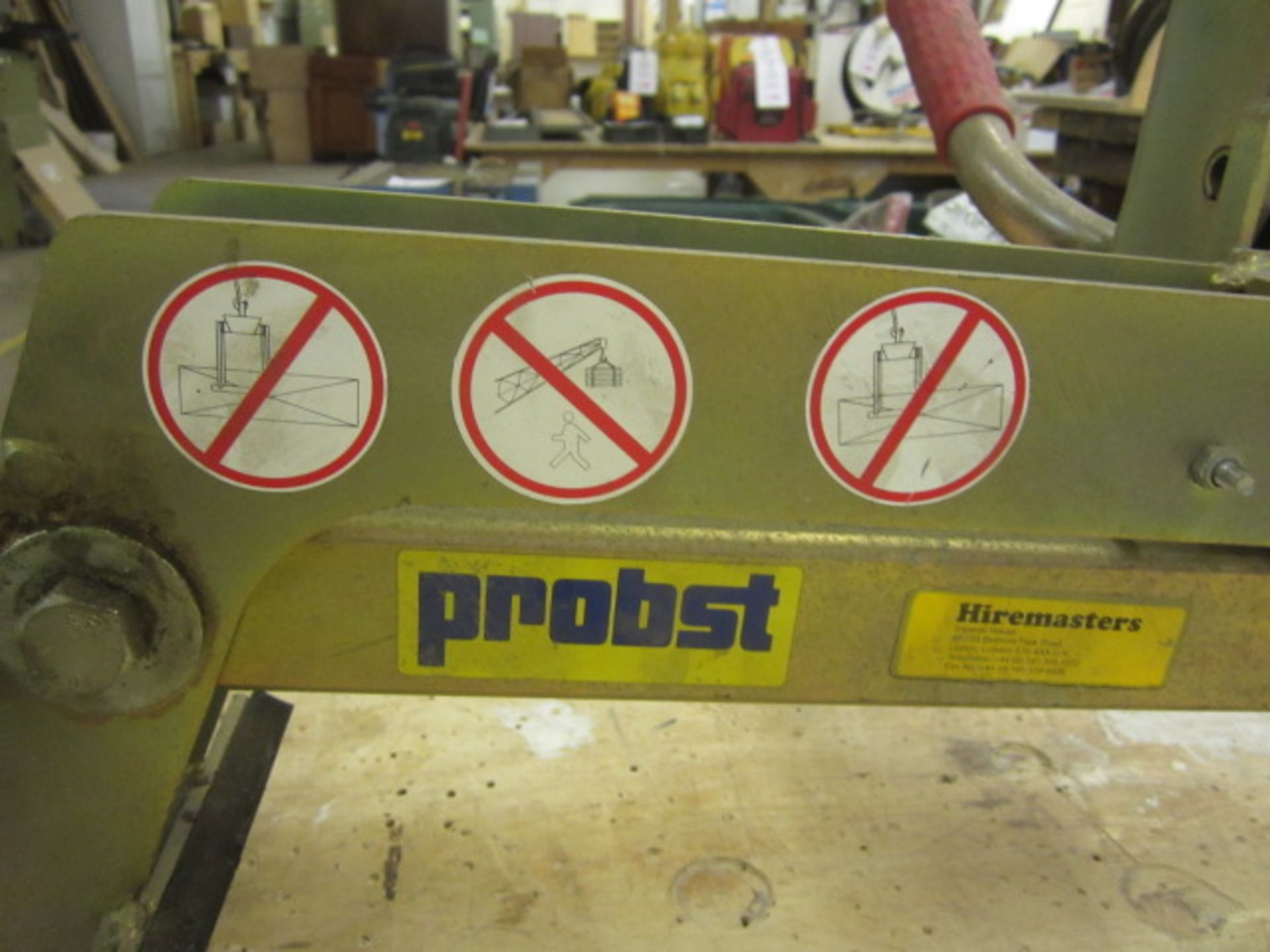 Probst slab lifter, block lifter, 3 x Probst lifting attachments. **NB: This item has no record of - Image 5 of 5
