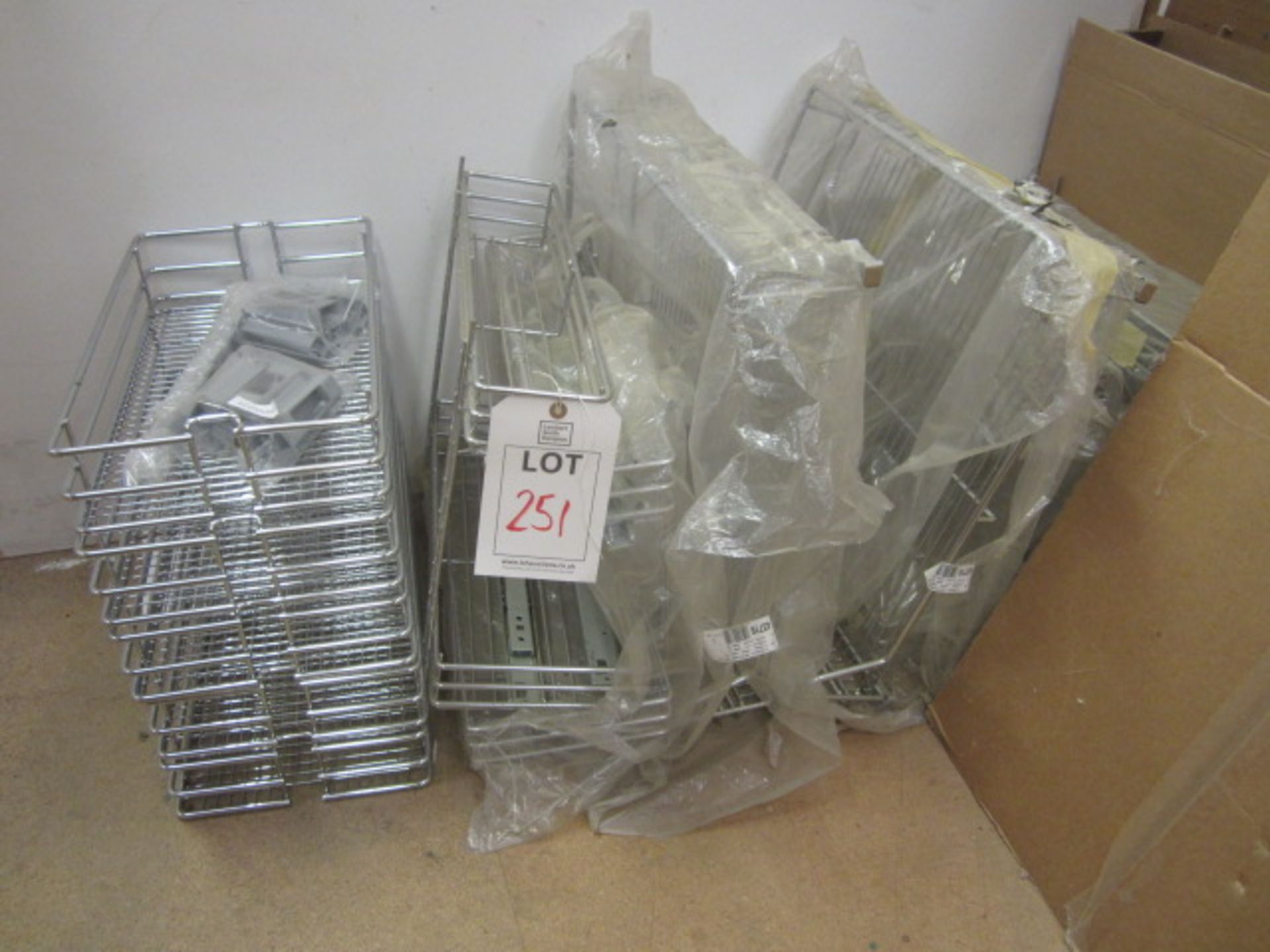 Assorted integrated cabinet waste bins, basket frames, carousel baskets, etc.**Located on - Image 2 of 6