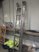 Youngmans aluminium triple extension ladder (not EN marked). **Located on mezzanine floor - A work