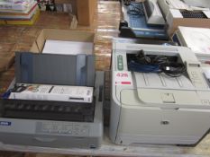 HP Laserjet P2055dn printer, Epson FX-890 dot matrix printer