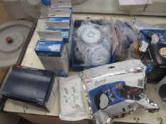 PPE consumable stock including Nitrile gloves, particle respirators, mask filters, Pro 2 filters,