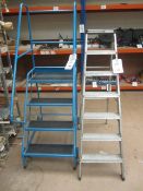 Mobile steps, 4 tread and aluminium step ladder, 6 tread (not EN marked) **Located on mezzanine