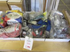 Assorted PPE including gloves, moulded face masks, ear defenders, safety glasses, ear plugs, tow