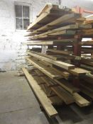 Quantity of assorted hardwood stock, as lotted (excluding racks)