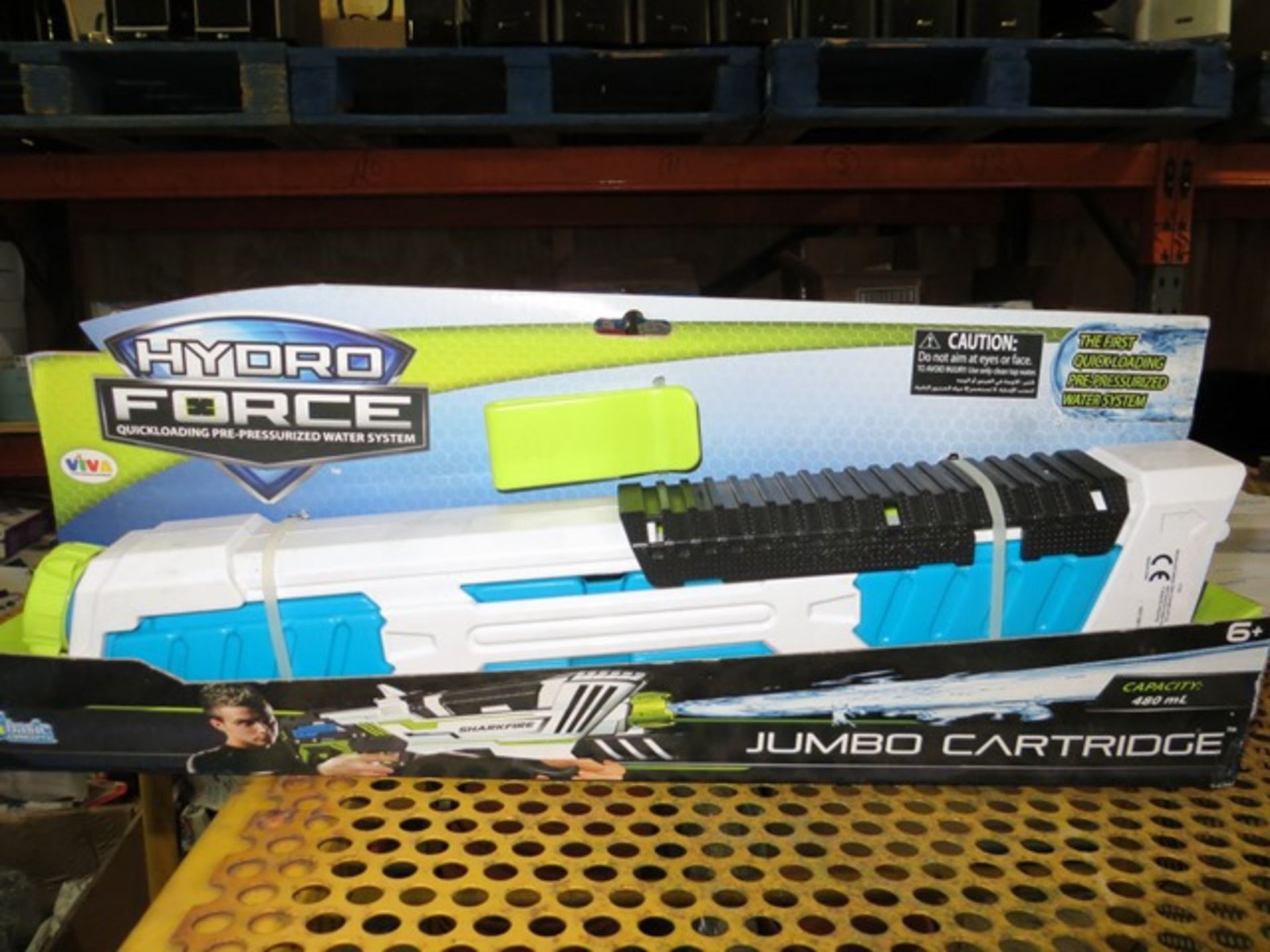 Sixteen Boxes 6 per box (96 units) of Hydro Force Jumbo Water Gun Cartridges 480ml CapacityPlease