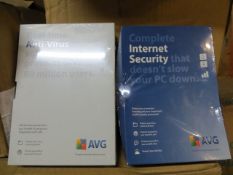 Pallet Containing large Quantity of AVG Anti Virus & Internet Security Software Packs as