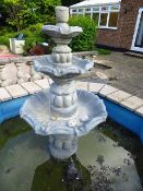 Ornamental 3 Tier Fountain and PumpPlease note: This lot, for VAT purposes, is sold under the Margin