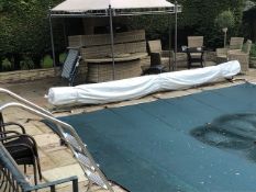 Pool Winder 16' wide c/w Swimming Pool Cover 31' x 16' + Half Moon End & Winter Cover5010Please