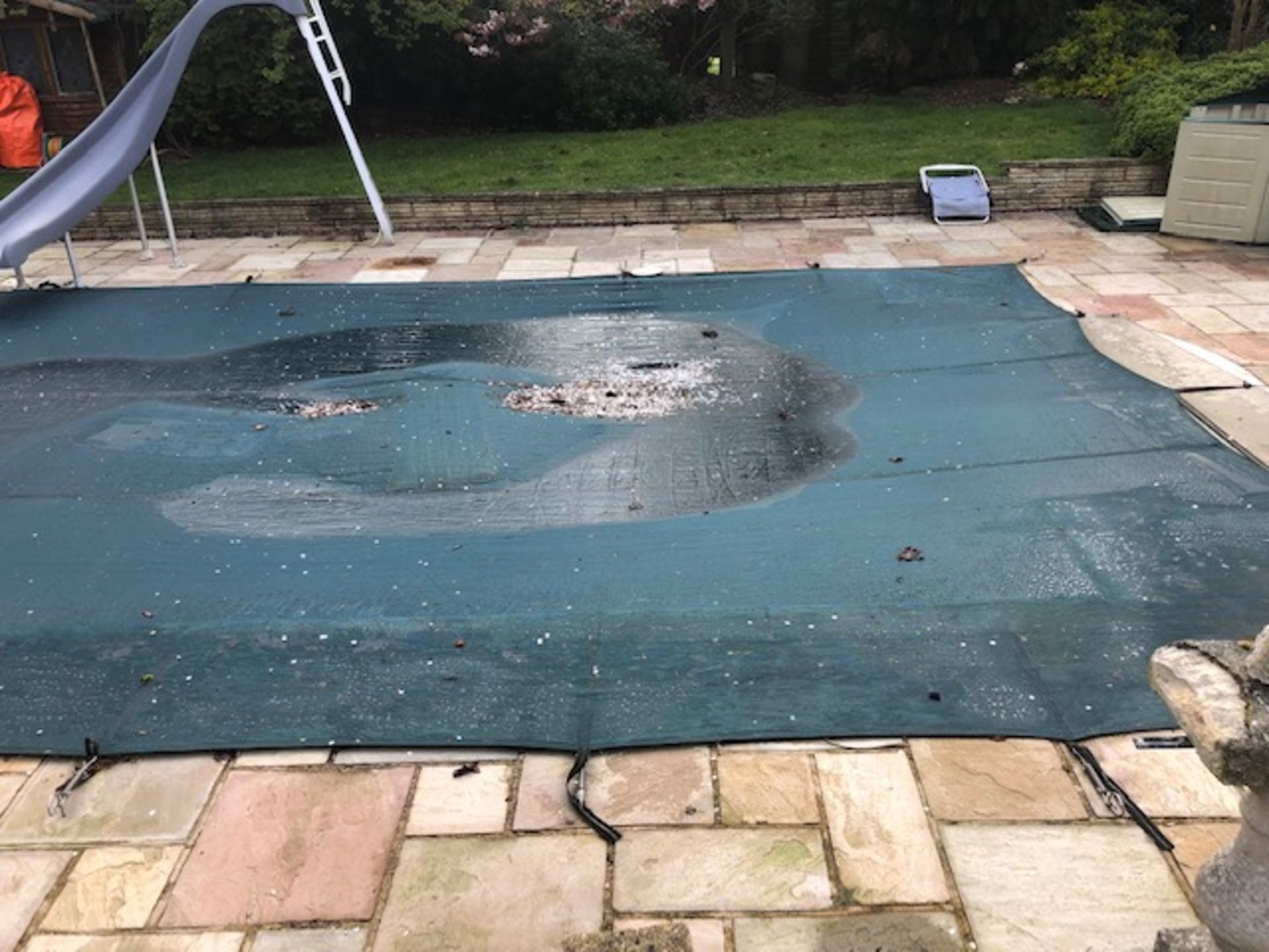 Pool Winder 16' wide c/w Swimming Pool Cover 31' x 16' + Half Moon End & Winter Cover5010Please - Image 2 of 3