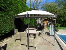 Six Section Circular Gazebo (Garden Furniture Not Included)Please note: This lot, for VAT