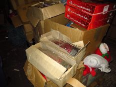 Two Pallets of Christmas Stock to include Artificial Trees, Lights, Stockings, Gutter Clips,