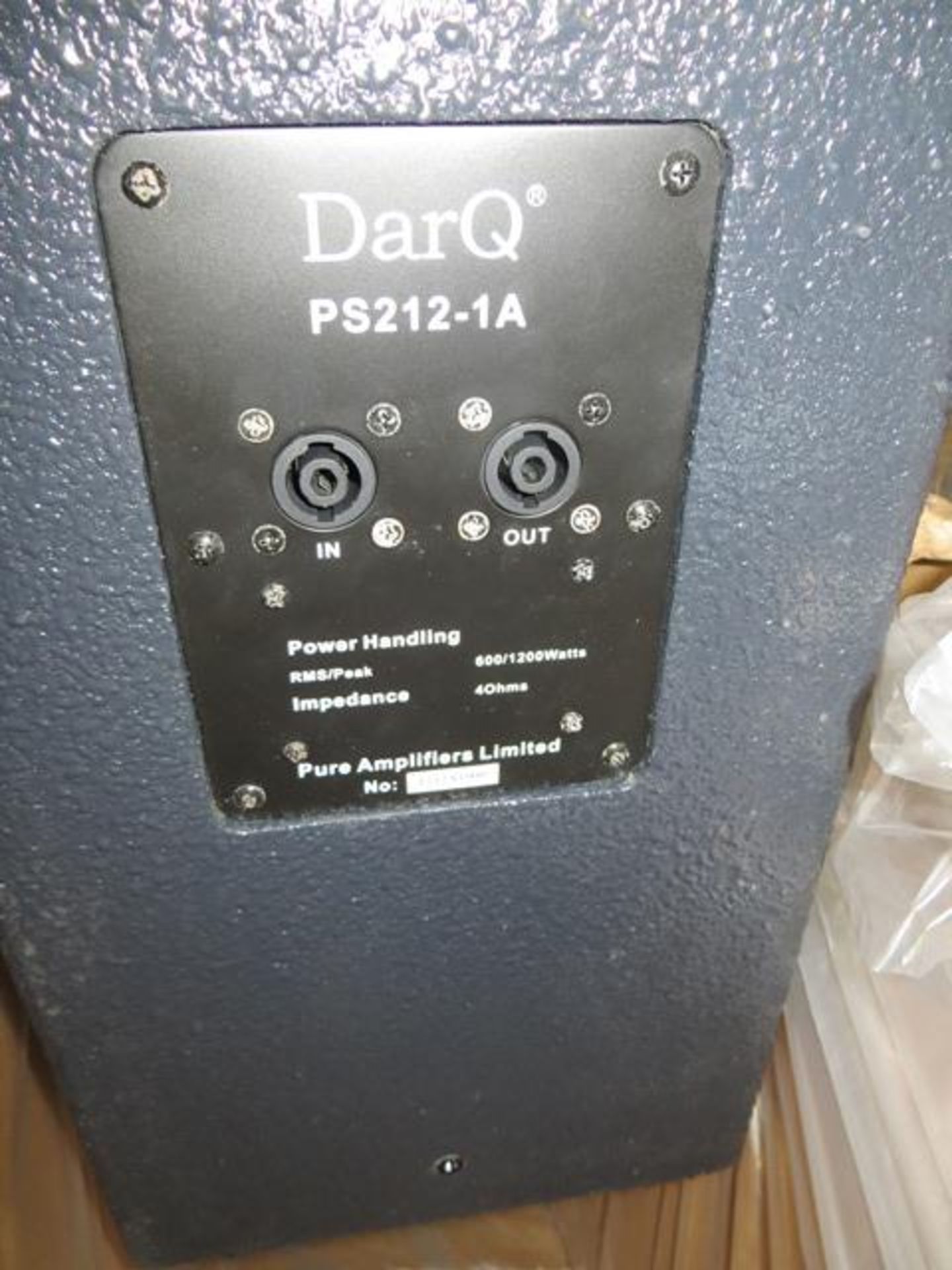Pair of DARQ PS212-1A 12" Loudspeakers (Boxed)Please note: This lot, for VAT purposes, is sold under - Image 2 of 3