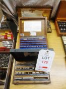 Two boxed slip gauge sets and boxed slip gauge accessory set