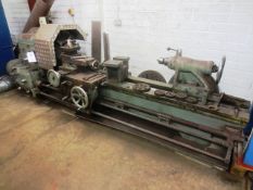 Michell gap bed SS & SC centre lathe, approx. 30" swing over bed, fitted 4 jaw chuck, 2 x face