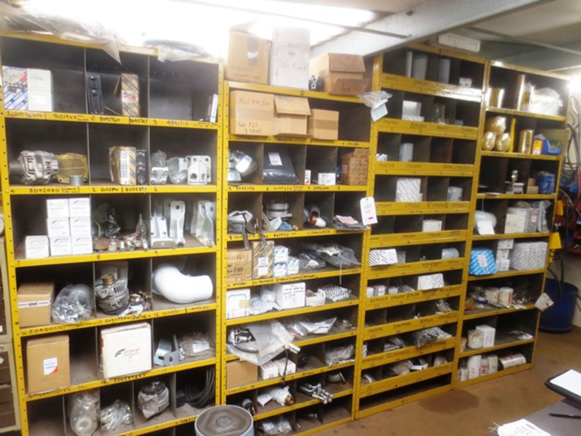 Large quantity of Iveco/FPT marine engine spare parts, and assorted spares, including contents of