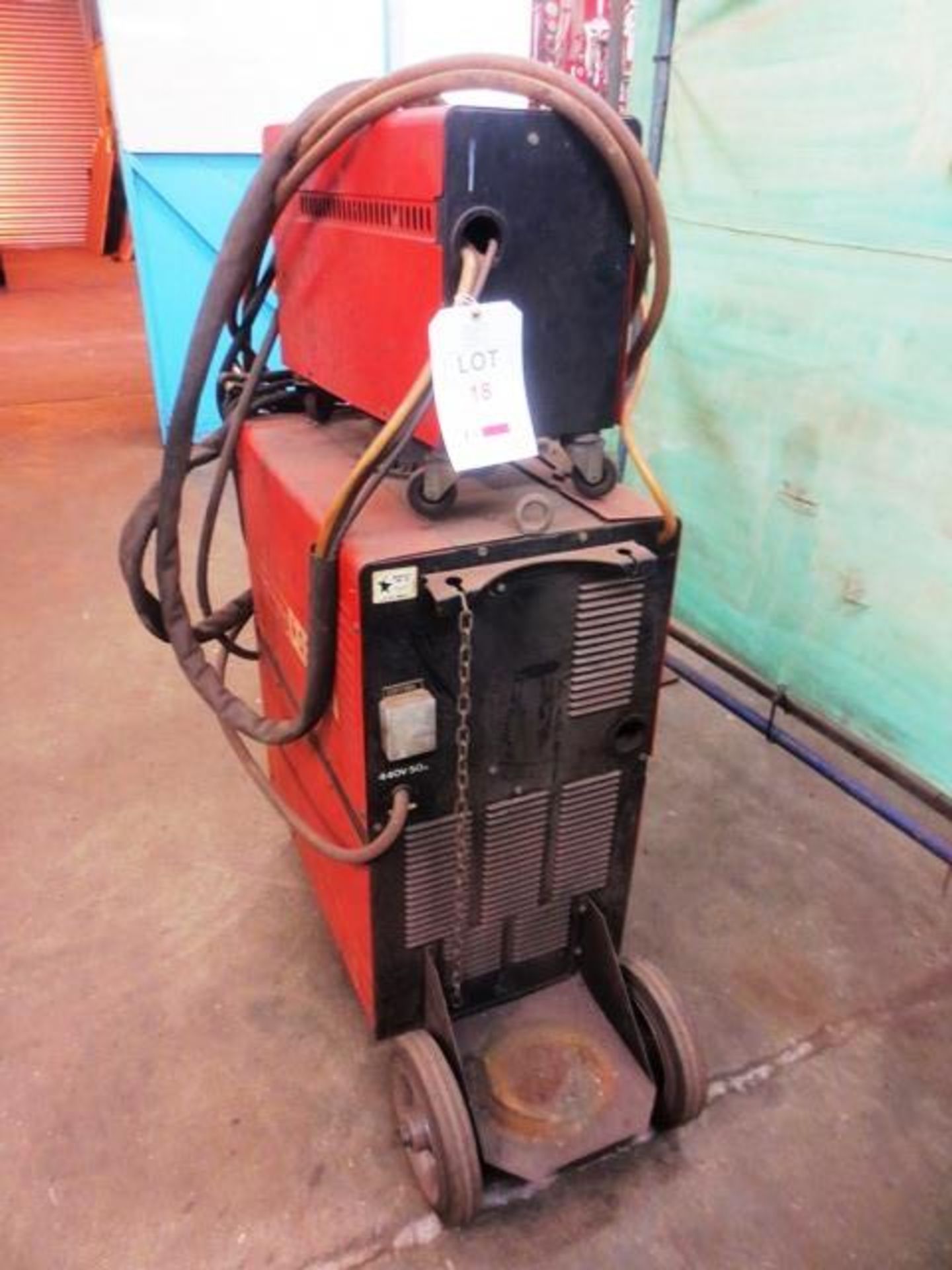 Cebora 420 amp mig welder, with wire feeder - Image 2 of 2