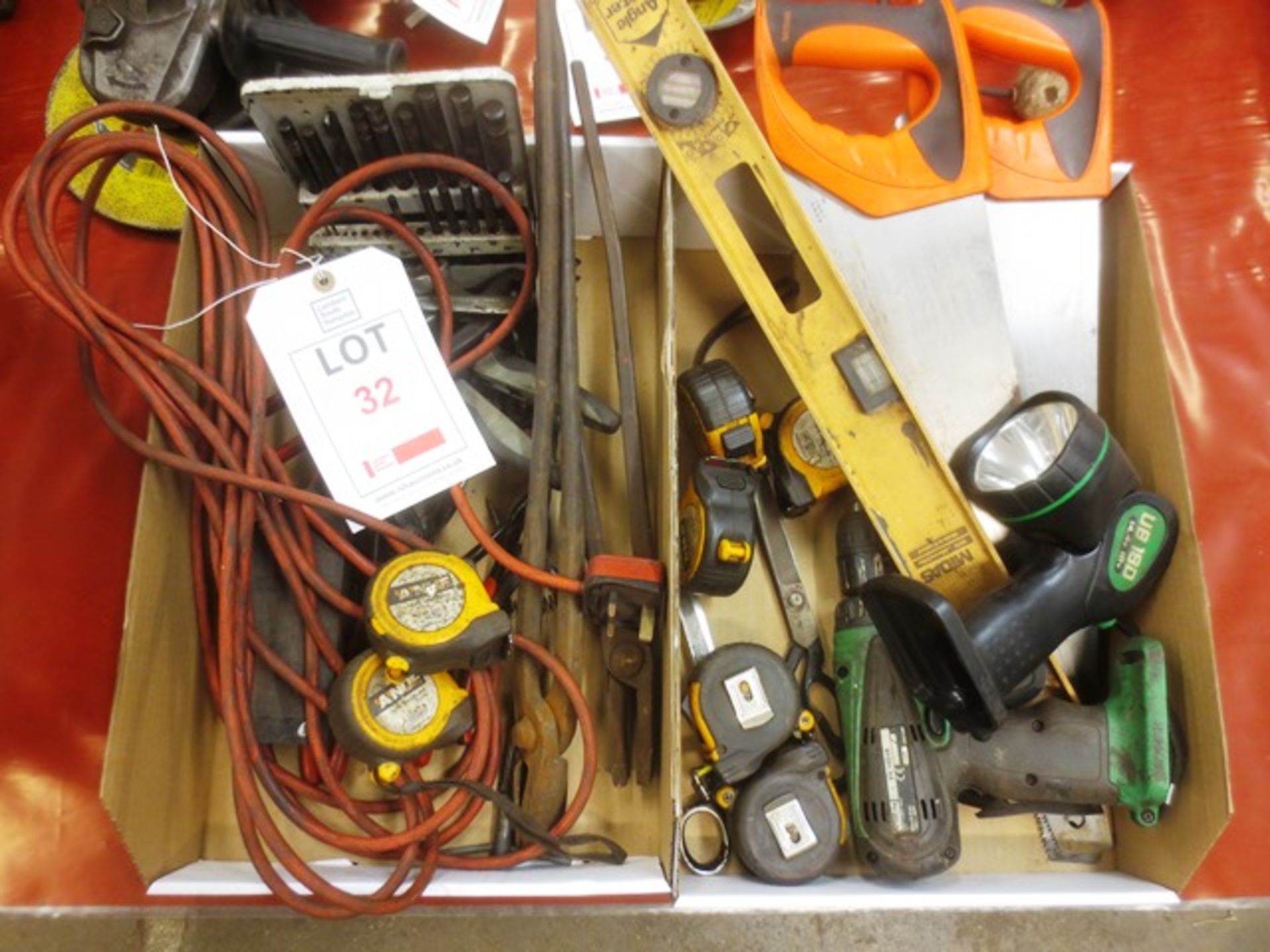Two boxes of assorted hand tools