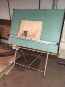 Steel frame, collapsible drawing board