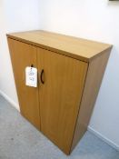 Light oak effect 2 door cupboard