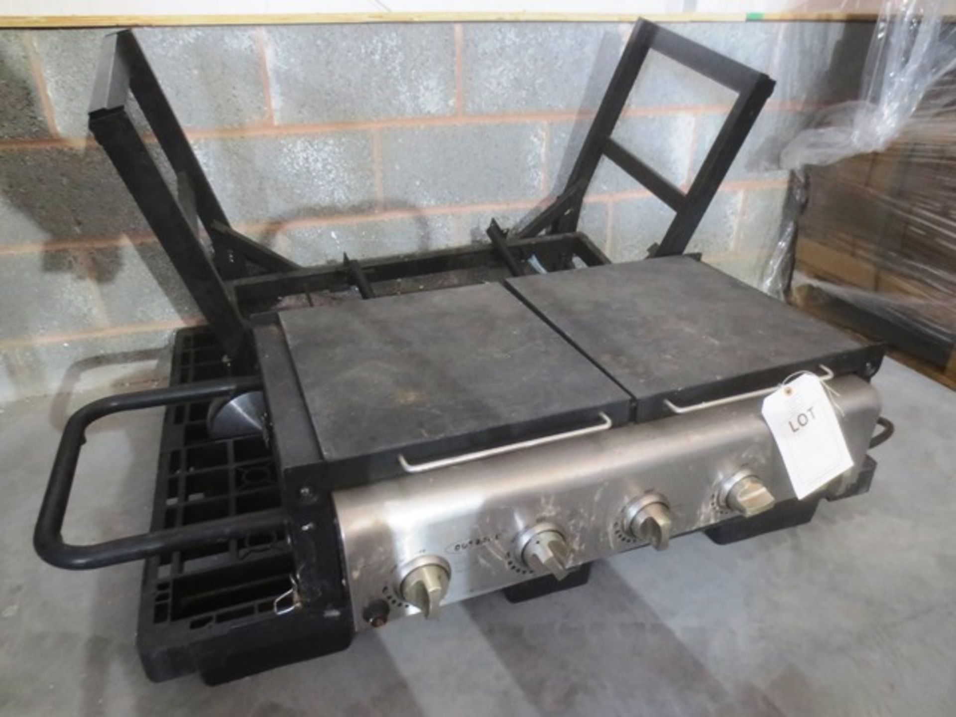 Outback stainless steel, 4 ring gas fired BBQ and stand