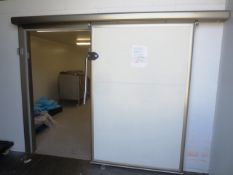 Insulated sliding chiller door, with rails, approx 2100 x 1400mm