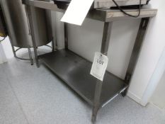 Parry stainless steel twin shelf table, approx 48 x 24" (please note: excludes all contents) (Please