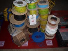 Various part rolls electrical cable and earth sleeving