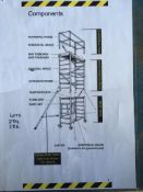 Youngman aluminium scaffold tower, 500kg workload, 2x6 foot