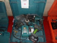 Makita drill set 18v comprising DHR243, DTD146 and DTD 146 (one battery)